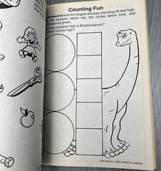 Dinosaurs Prehistoric World Coloring Activity Boom 1993 Vintage READ