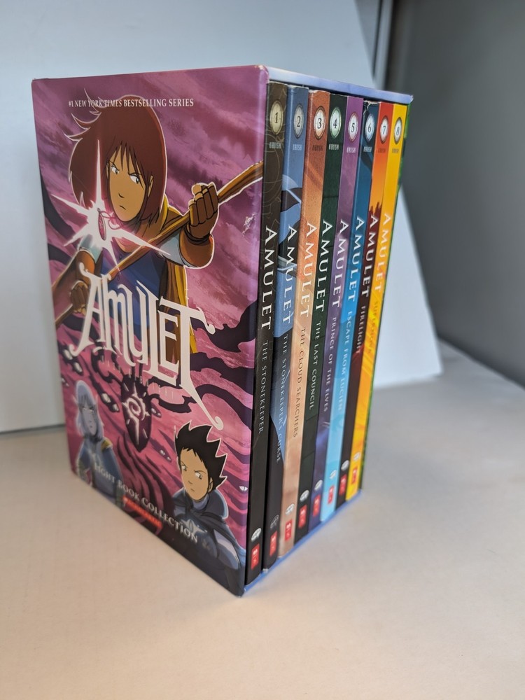 Amulet #1-8 Series Box Set Paperback 8 Book Collection, Graphix By Kazu Kibuishi