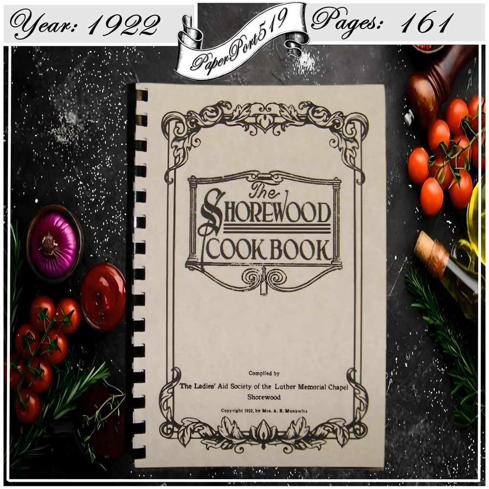 1922 The Shorewood Cook Book 161 Pages