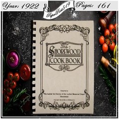 1922 The Shorewood Cook Book 161 Pages