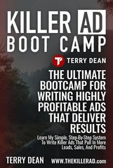Gary Halbert Jay Abraham TERRY DEAN KILLER AD BOOT CAMP 198 PAGES BOOK OOP
