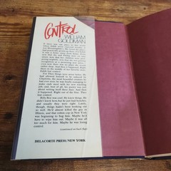 Control William Goldman 1982 First Printing Thriller Delacorte Press Hardcover