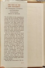 The Text of the New Testament by Bruce Manning Metzger HCDJ 2nd Ed 1968 Oxford