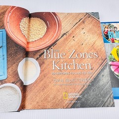 The Blue Zones Kitchen by Dan Buettner Cookbook & The Updated Blue Zones by Dami