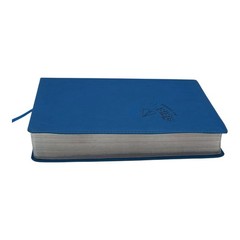 Hands-On Bible -NLT -Leather Like- Blue -Silver Gilded Page Edges -2013