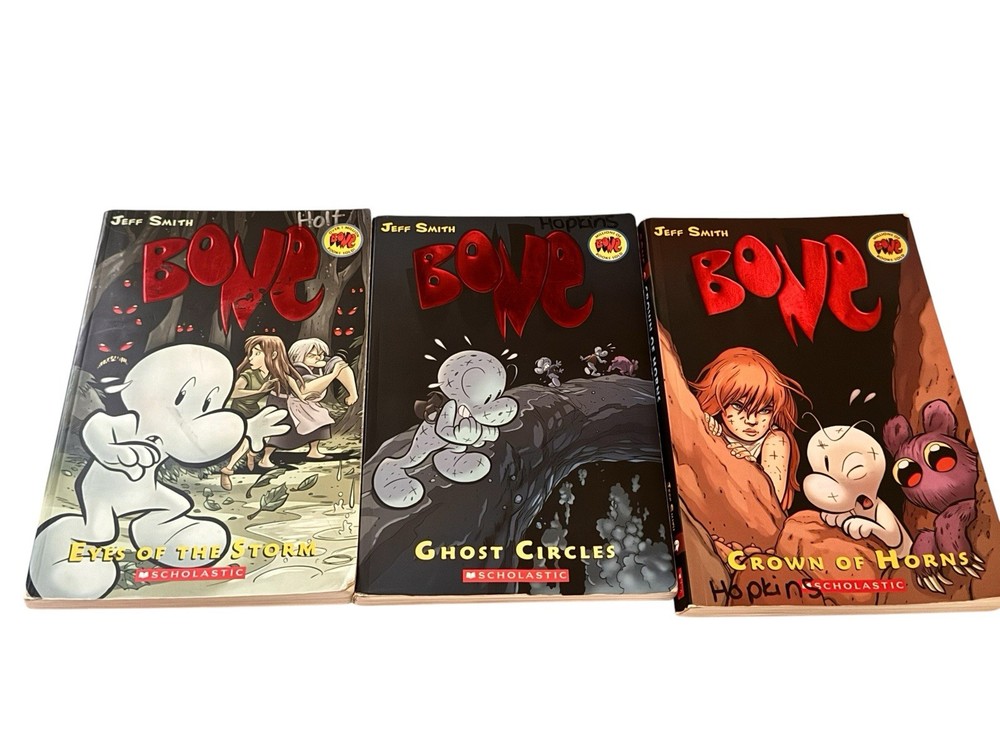 Lot of 3 Bone Graphic Novels Jeff Smith Graphix Scholastic 3rd Grade