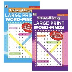 Kappa Word Search Puzzle Book Large Print, 8 x 5 in., Volume 159 + 160, (2 PACK)