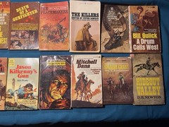 20 Vintage Westerns Paperbacks Cowboy Western Pulp Fiction Lot 1950s-70s