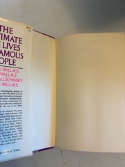 The Intimate Sex Lives of Famous People Wallace 1981 Biography Delacorte Press