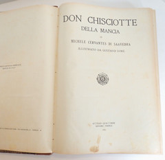 Antique 1925 Don Chisciotte by Cervantes, Italian Ed., Illust. by Dore
