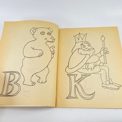 ABC Coloring Book Vintage 1970s Paperback Modern Promotions USA Uncolored