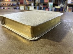 Revised English Bible (REB) White French Morocco Leather Rare Cambridge REB172W