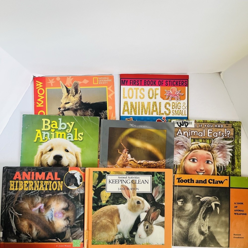 Animal Science Nature Book Lot 8 Classroom Homeschool Hibernation Baby STEM