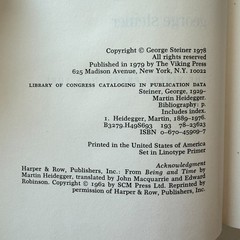 Martin Heidegger George Steiner 1979 Hardcover DJ Viking Press Modern Masters