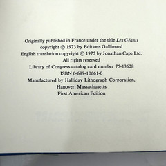 THE GIANTS J.M.G. LeClezio HCDJ First American Edition 1975