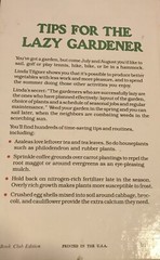 Tips for the Lazy Gardener by Linda Tilgner. Hardcover 134 Pages.