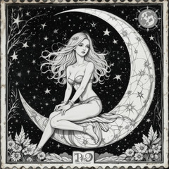 Adult Coloring Pages Antique Stamp Girls 500+ Printable Pages