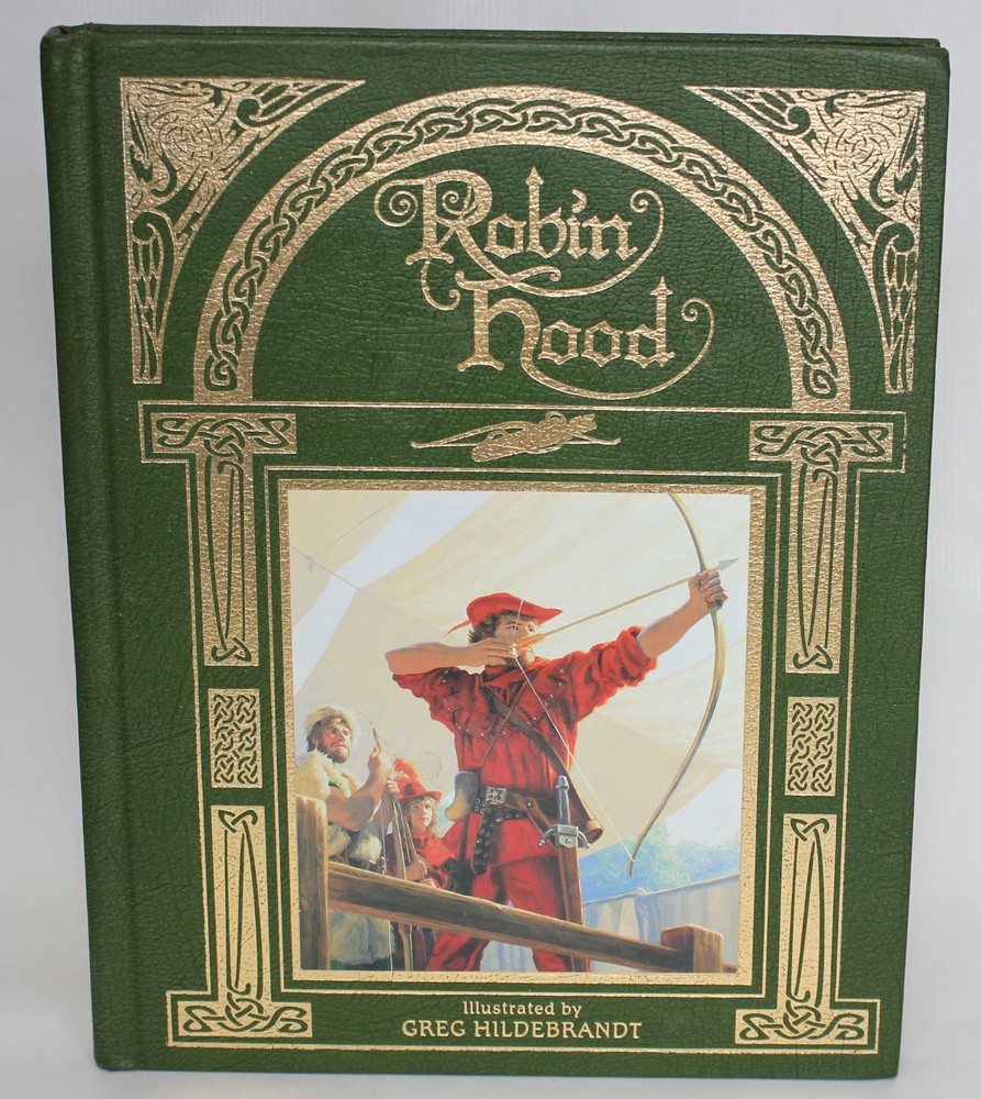 ROBIN HOOD Illustrated Greg Hildebrandt Unicorn, 1991 Genuine Bonded Leather HC