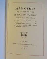 The Autobiography Of Benjamin Franklin Franklin Library Blue Leather HC 1981 USA