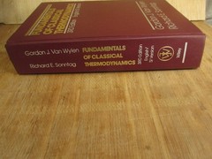 Fundementals of Classical Thermodynamics 3rd Edition Textbook 1986