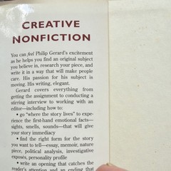 Philip Gerard Creative Nonfiction HC DJ, 1st Ed 1996 Story Press Writing.