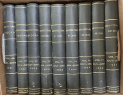 Vintage Architectural Record Magazine Bound Volumes 1923-1940. CHOICE