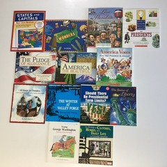 American History Presidents Patriotic Flag Pledge 3rd 4th Grade 13 Book Lot
