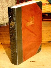 German Bible, Die Bibel, Schlachter 2000, Imitation Leather, Brown Black 2-toned