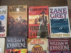 Old Western Paperback Books Lot of 29 Lamour Compton Johnstone etc Some Vintage