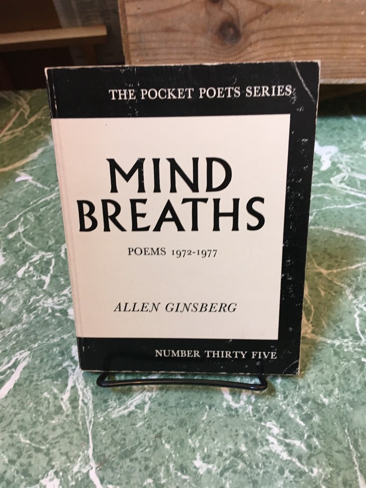 ALLEN GINSBERG Mind Breaths pb City Lights 1977 SIGNED