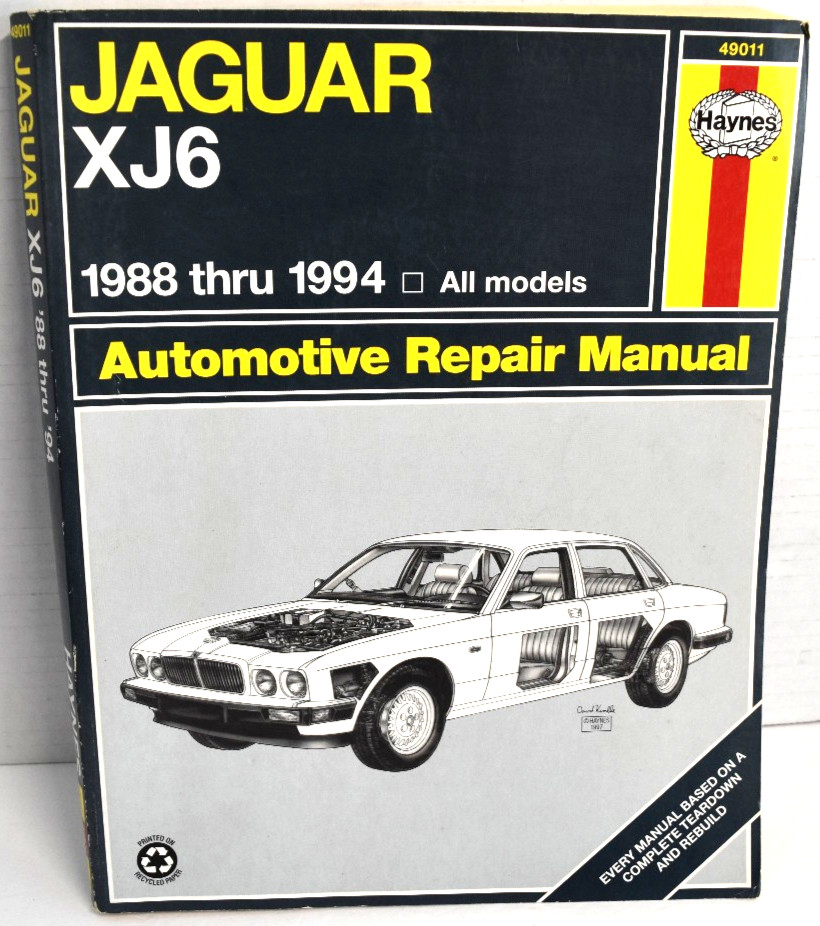 Jaguar XJ6 1988 thru 1994 All Models Repair Manual Haynes 49011 *VERY GOOD*