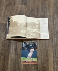 Vintage Baseball Books by Geoffrey C Ward and Ken Burns and Signed Card By Howel
