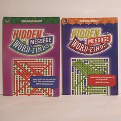 2 HIDDEN MESSAGE Word Finds Kappa Puzzle Books Volumes 187 & 188 NEW
