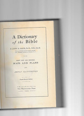 A Dictionary of the Bible – John D. Davis -The Westminster Press -1924 4th Ed