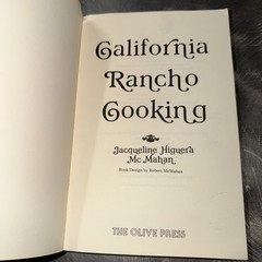 California Rancho Cooking 1988 paperback
