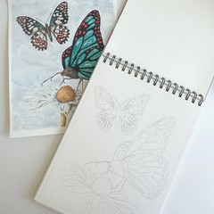 Watercolor Coloring Book with Tutorials