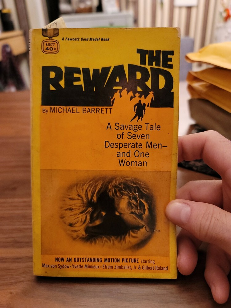 THE REWARD movie Novelization By MICHAEL BARRETT PB Lust, Sex, Smut
