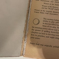 Ben Hogan’s Power Golf Pocket Book 120 Self-Teaching Drawings – 6th Print 1957