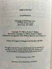 The Dinosaur Heresies by Robert T. Bakker PhD 1993 PB Zebra VG Prehistoric