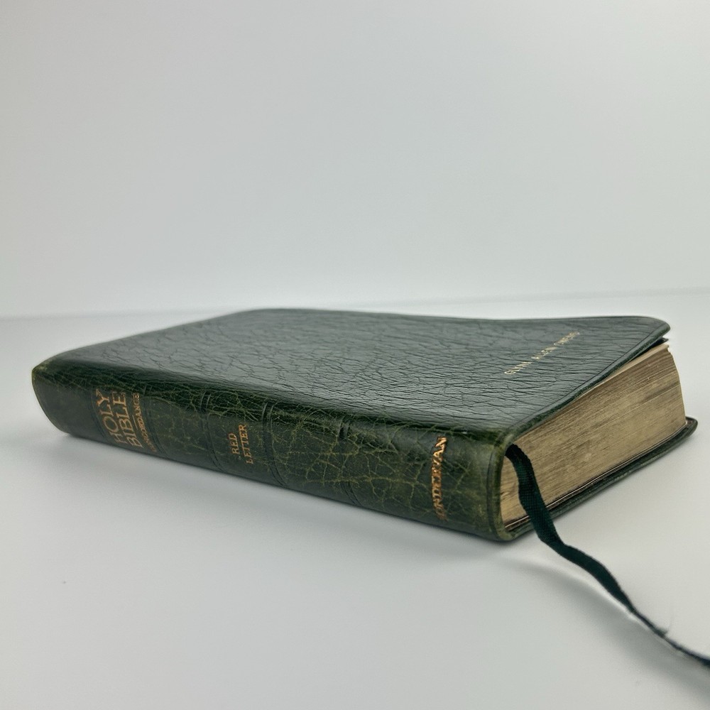 The Holy Bible King James Version Concordance Red Letter Leather Genuine Leather