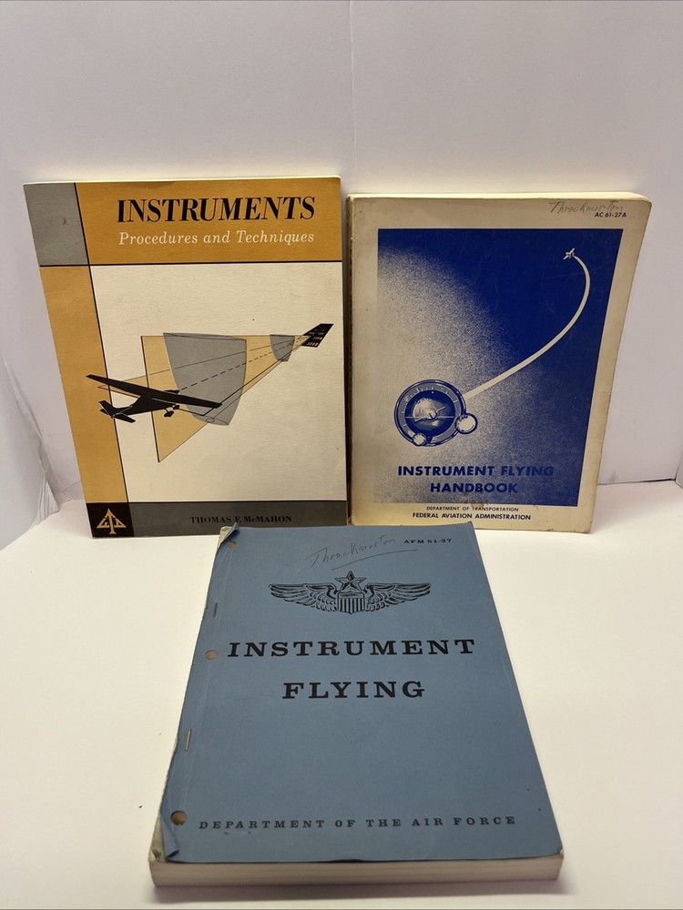 Insterment Flying Avition Airplane Techniques Book lot 60s -70s