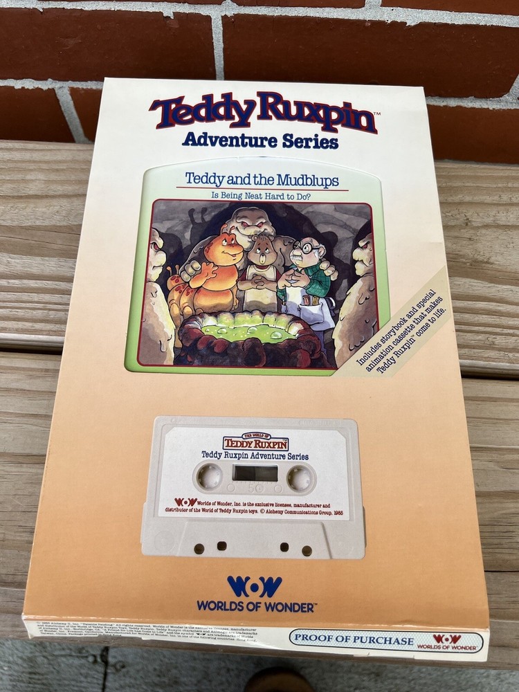 Teddy Ruxpin Adventure Series Teddy And The Mud lips Book Cassette Tape Vintage