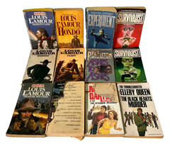 Action Lot of 12 Books Survivalist Louis Lamour Thriller Mystery Western 80’s