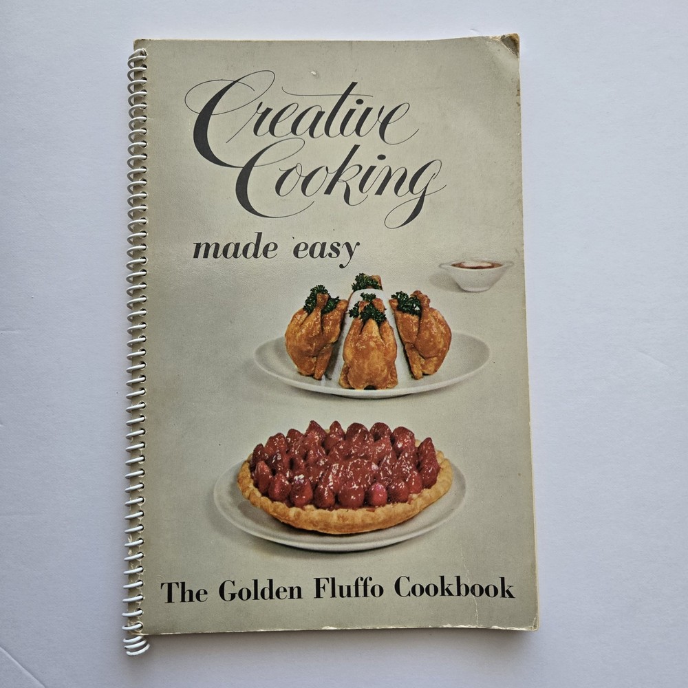 Vintage Creative Cooking Made Easy The Golden Fluffo Cookbook 1956 Spiral Good