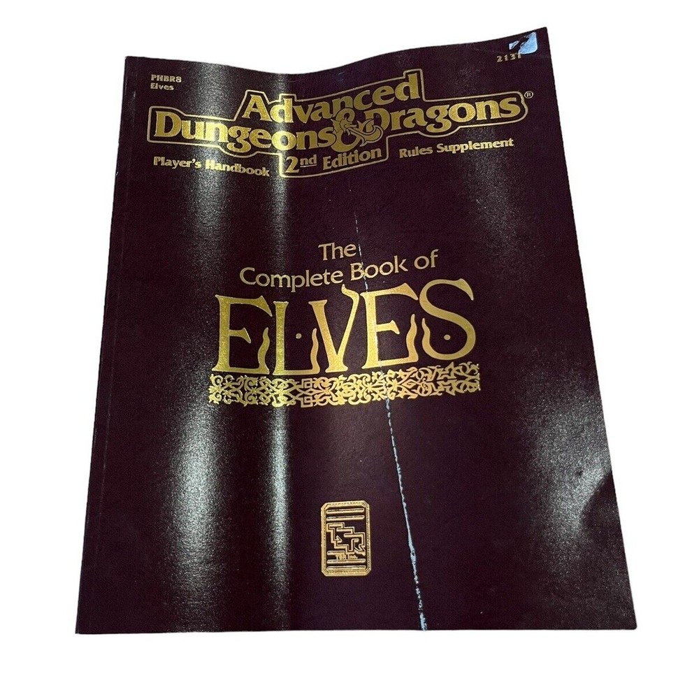 Complete Books of Elves PHBR8 2131 1992 Advanced Dungeons and Dragons 2nd Ed RPG