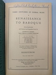 Renaissance to Baroque Vols 1-5 Lehman Engel Flamer Inc PB G+ 260416