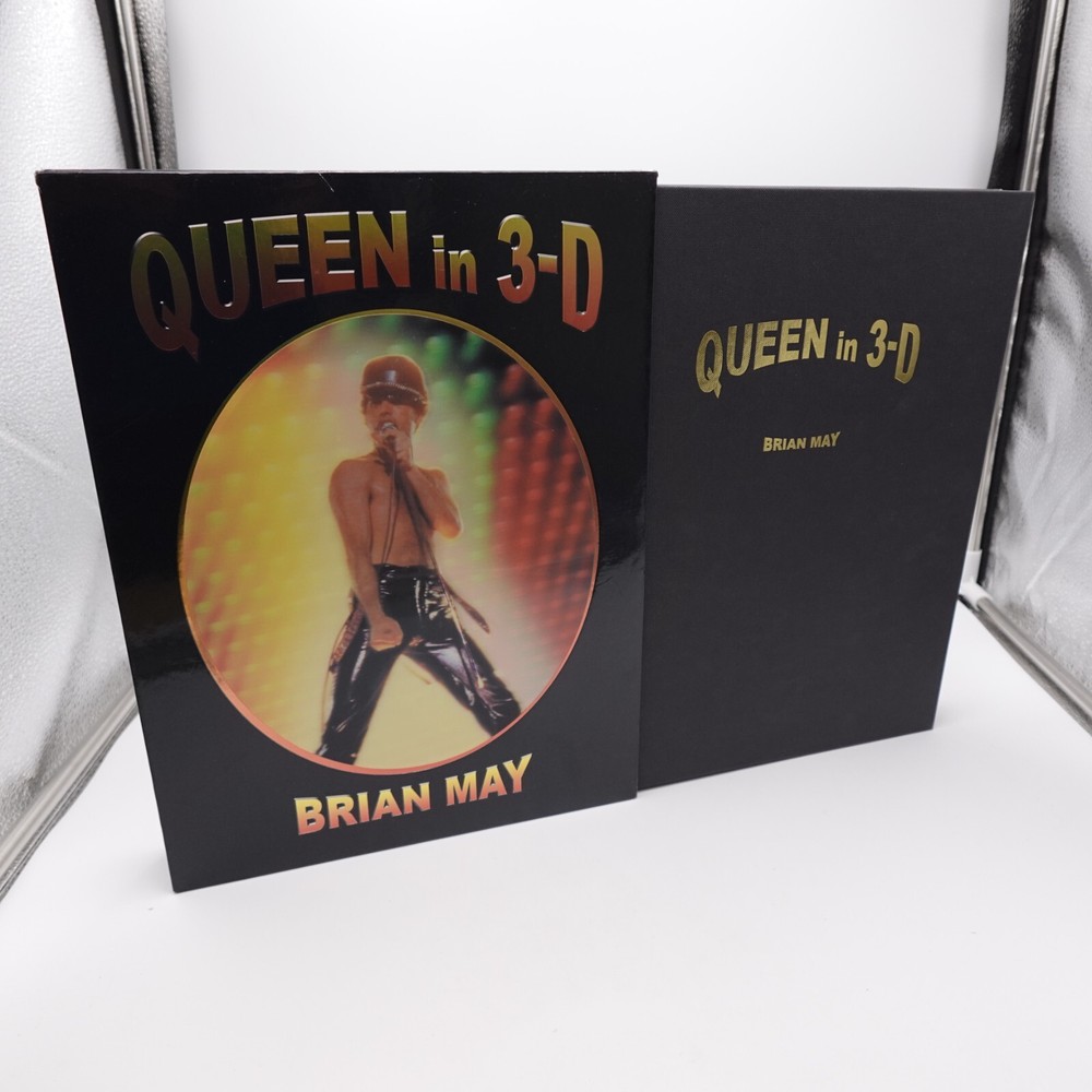 Queen in 3-D by Brian May Stereoscopic Viewer Owl & Hardcover Book Slipcased Set