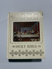Holy Bible Hardcover Illustrated Gilded Page Edges Last Supper Cover Art