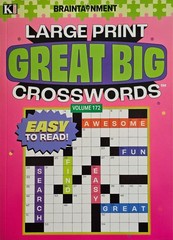 New 4 Large Print Great Big Crosswords Kappa Puzzle Books Vol# 159-172 Fun Hobby