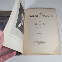 The Gotha Program by Karl Marx New York Labor News 1922 Lots of Wear Rare HTF